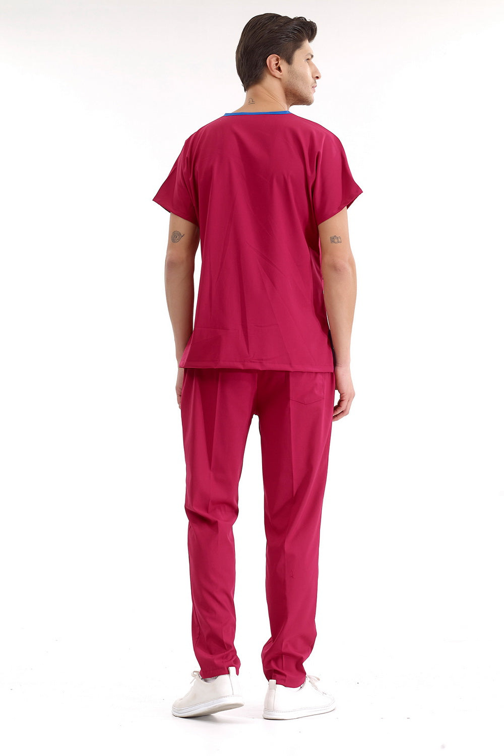 Lux Lycra Greys Suit - Sour Cherry