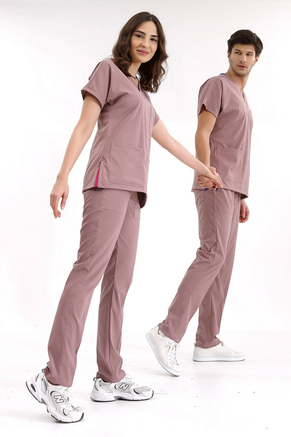 Lux Lycra Greys Suit - Dried Rose