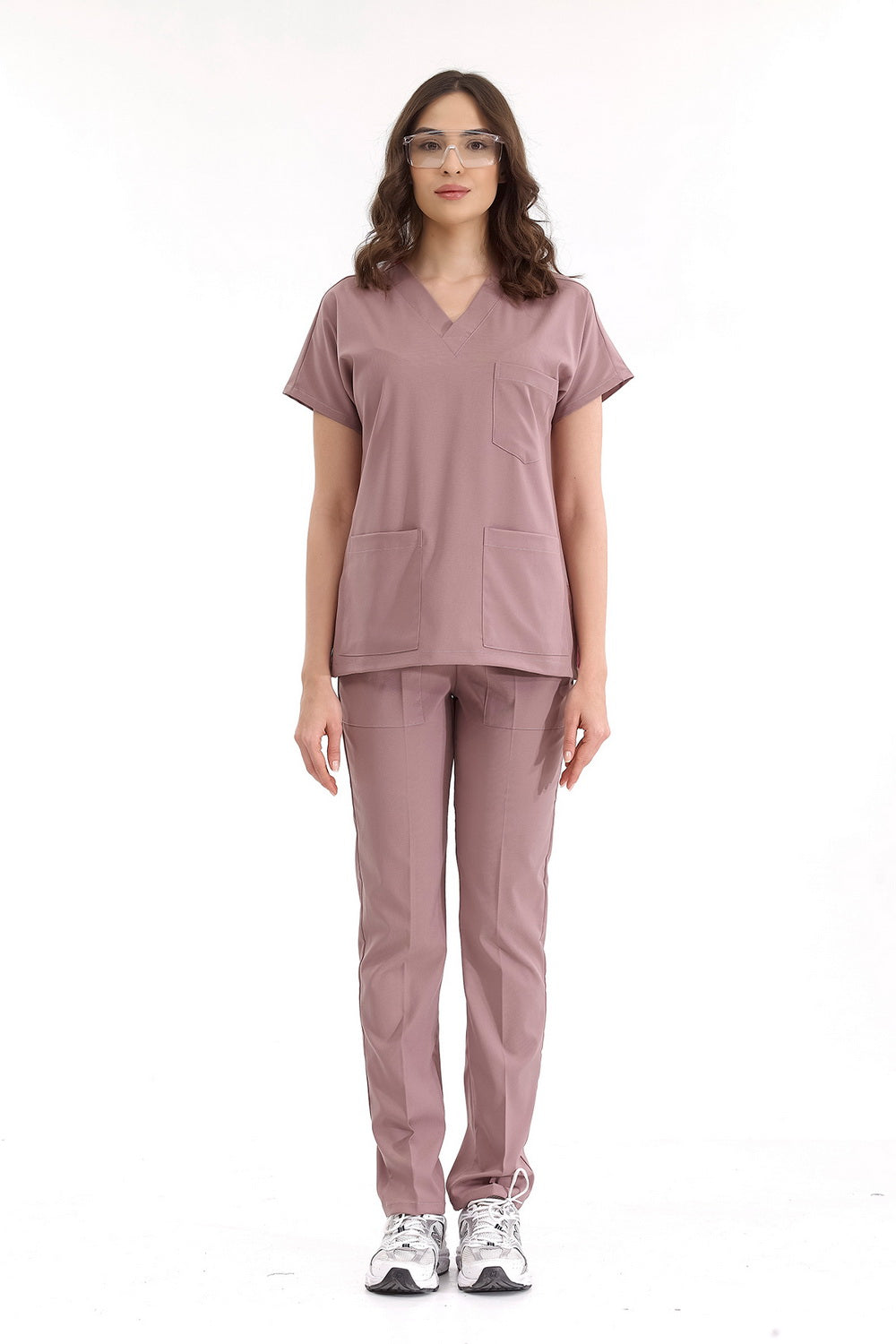 Lux Lycra Greys Suit - Dried Rose