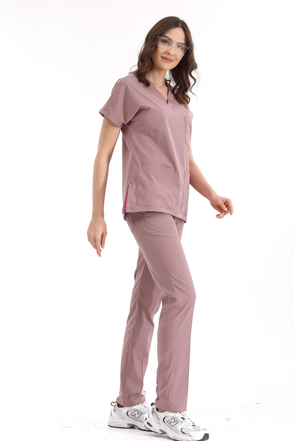 Lux Lycra Greys Suit - Dried Rose