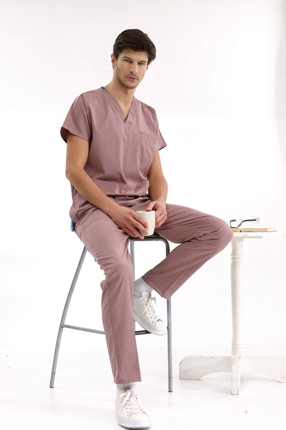 Lux Lycra Greys Suit - Dried Rose