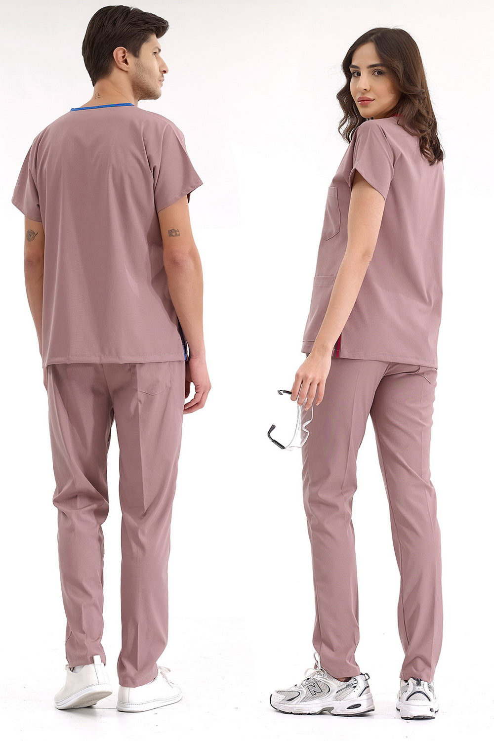 Lux Lycra Greys Suit - Dried Rose
