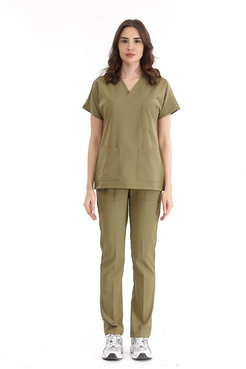Lux Lycra Greys Suit - Khaki