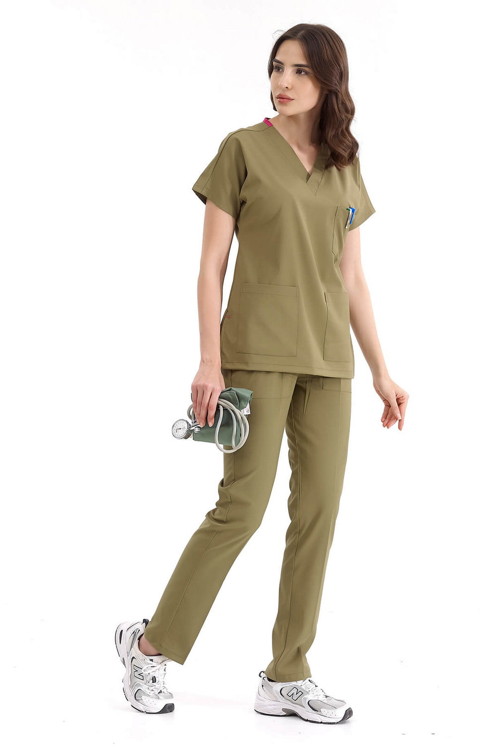Lux Lycra Greys Suit - Khaki