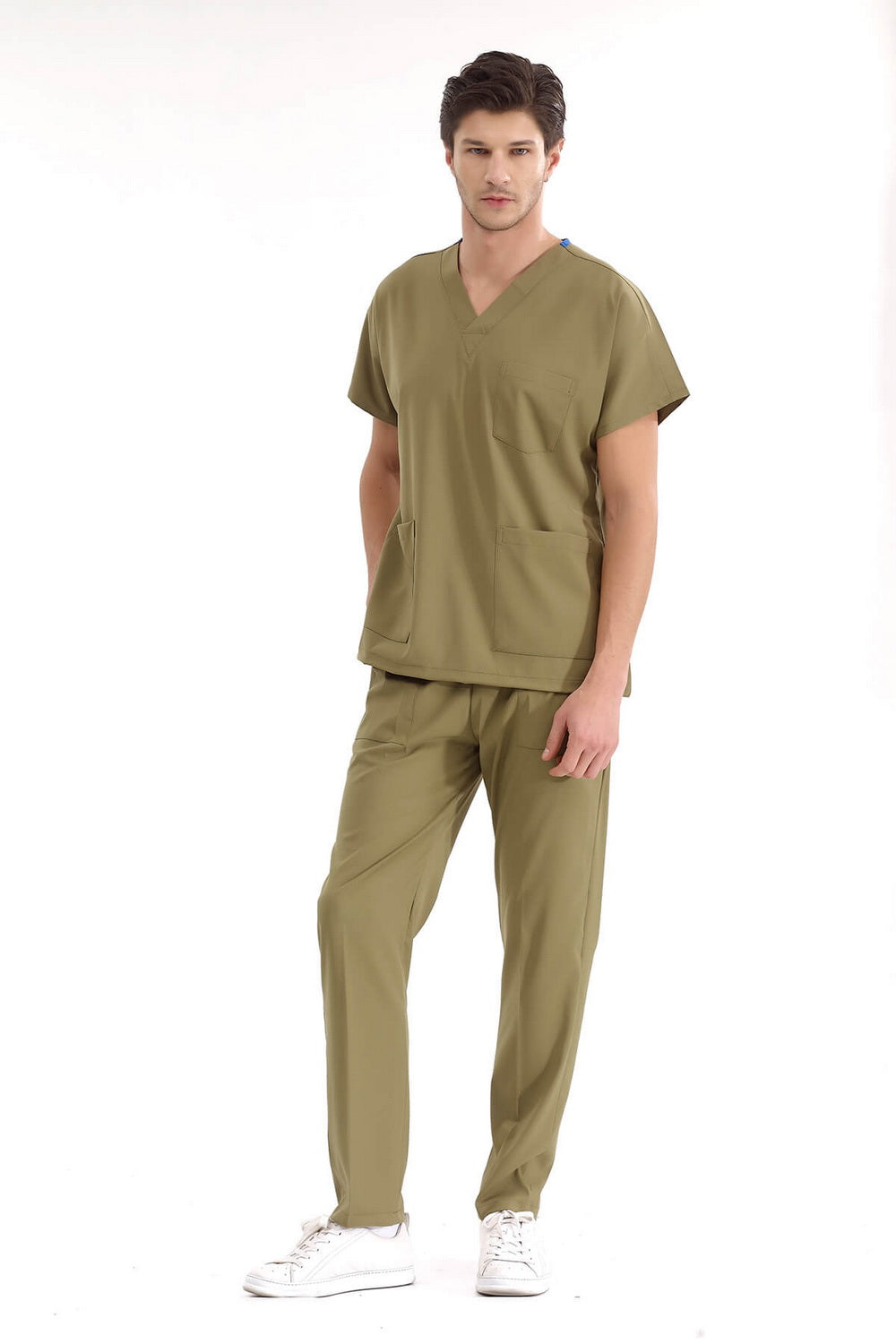 Lux Lycra Greys Suit - Khaki