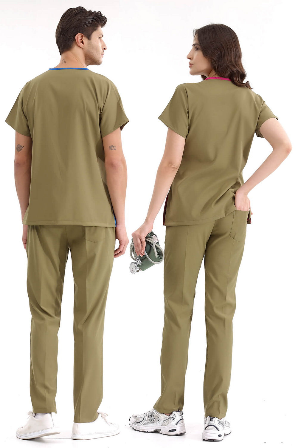 Lux Lycra Greys Suit - Khaki