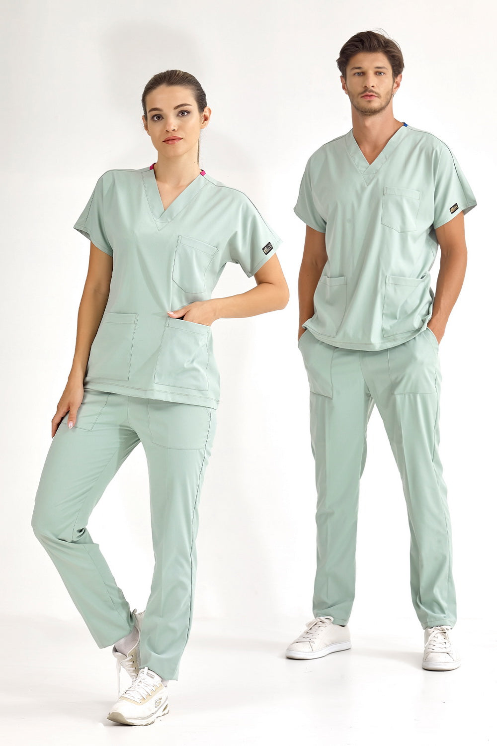 Lux Lycra Greys Suit - Mint Green