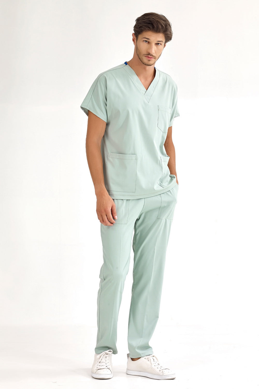 Lux Lycra Greys Suit - Mint Green