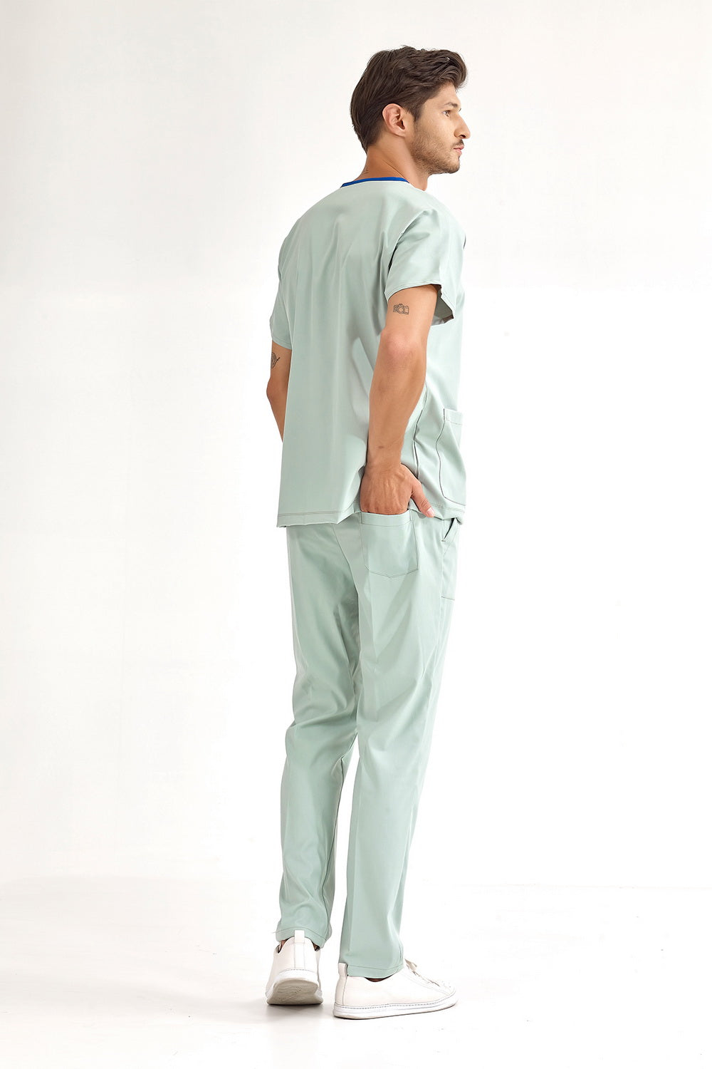 Lux Lycra Greys Suit - Mint Green