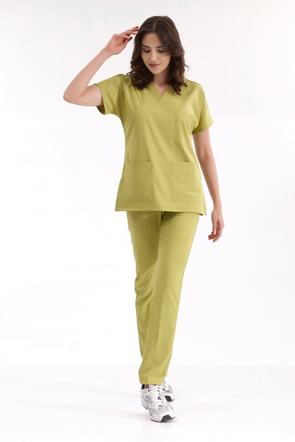 Lux Lycra Greys Suit - Pistachios