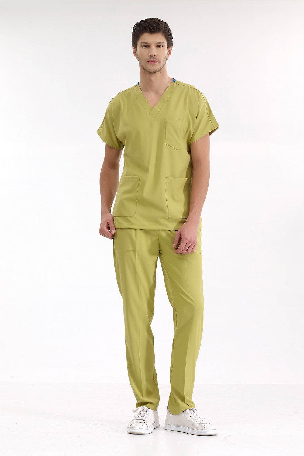Lux Lycra Greys Suit - Pistachios