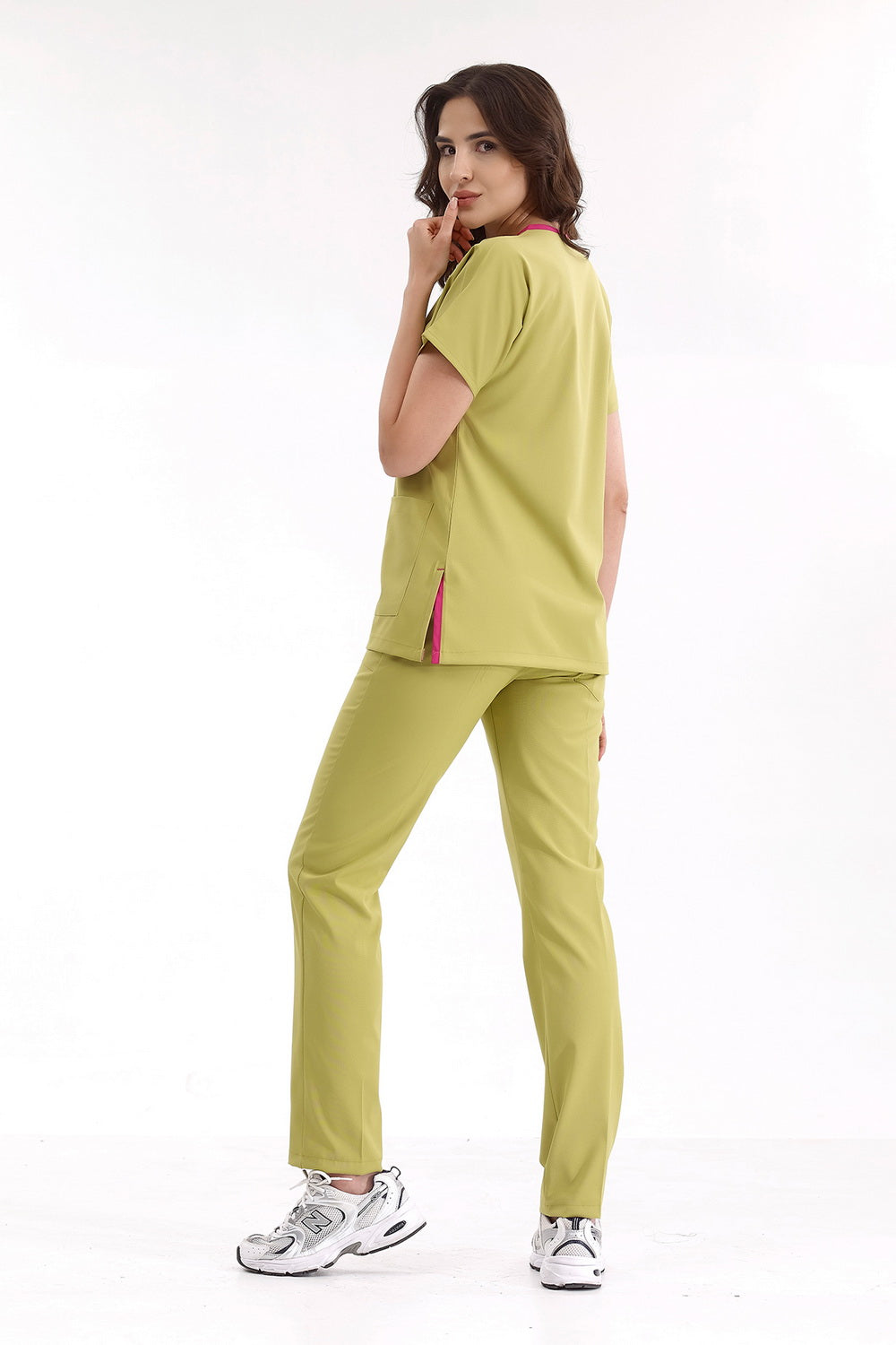 Lux Lycra Greys Suit - Pistachios