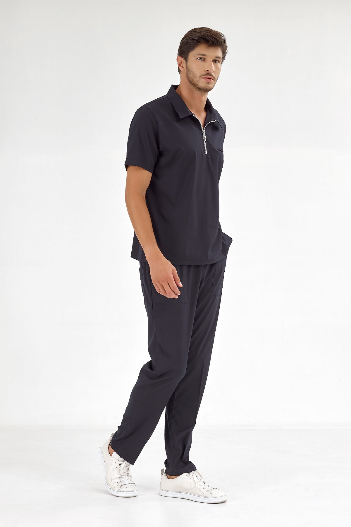 Polo Lux Lycra Suit - Navy Blue