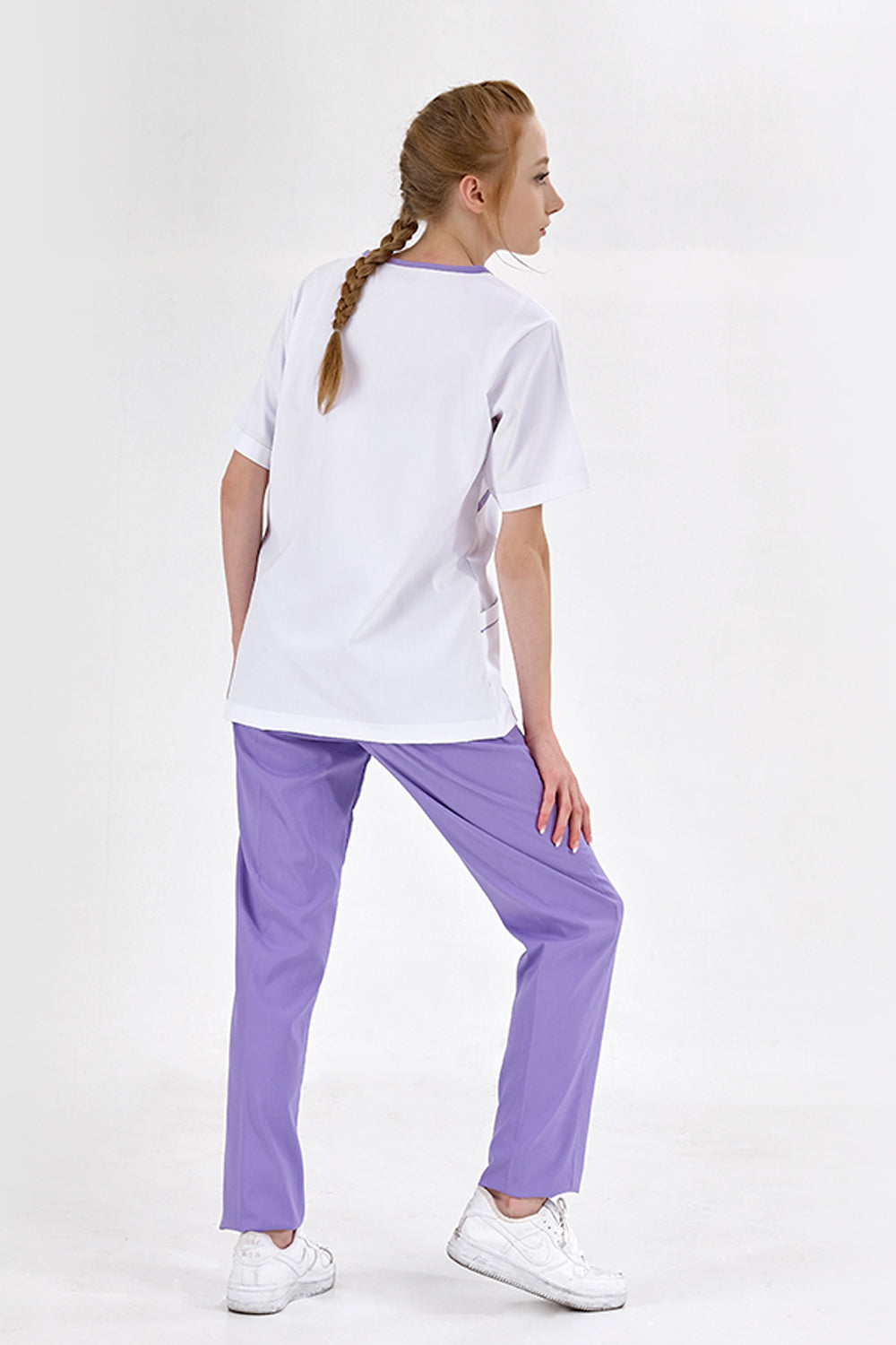 Double Breasted Collar Suit (Lux Lycra Fabric) - Lilac