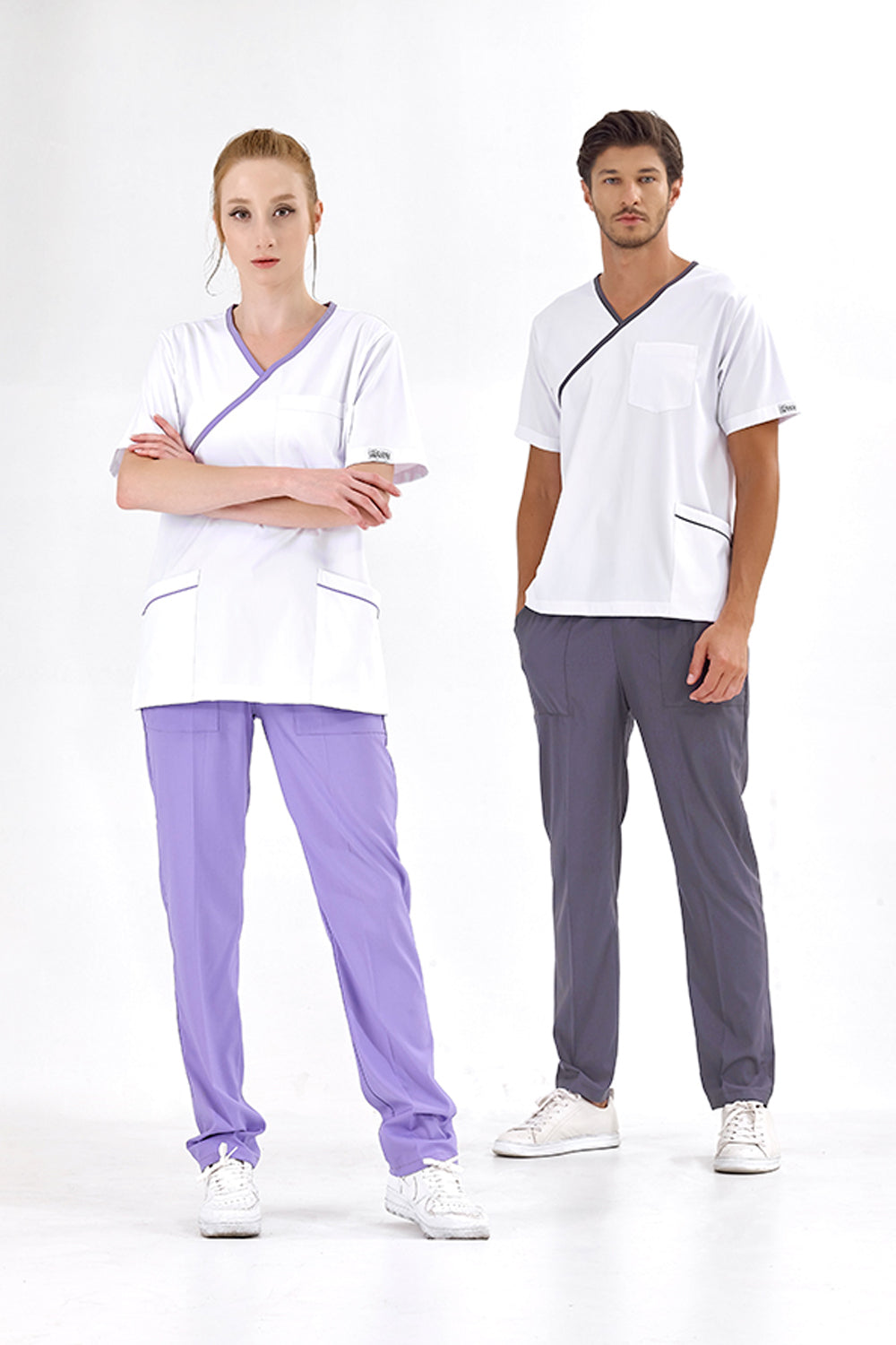 Double Breasted Collar Suit (Lux Lycra Fabric) - Lilac