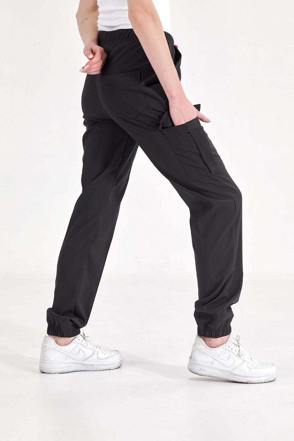 Jogger Lux Lycra Trousers - Black