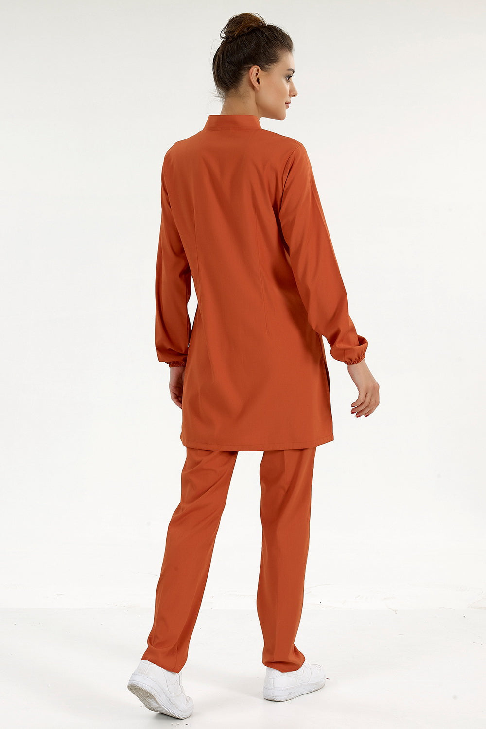 Lux Lycra Judge Collar Hijab Suit - Tile