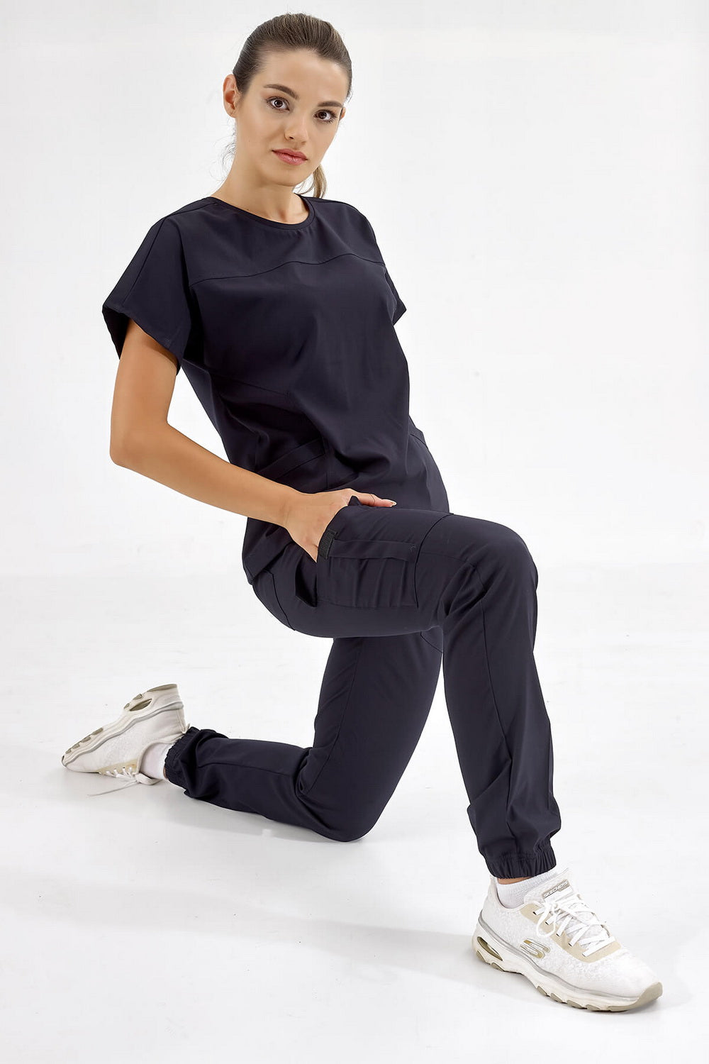 Basic Lux Lycra Suit - Navy Blue