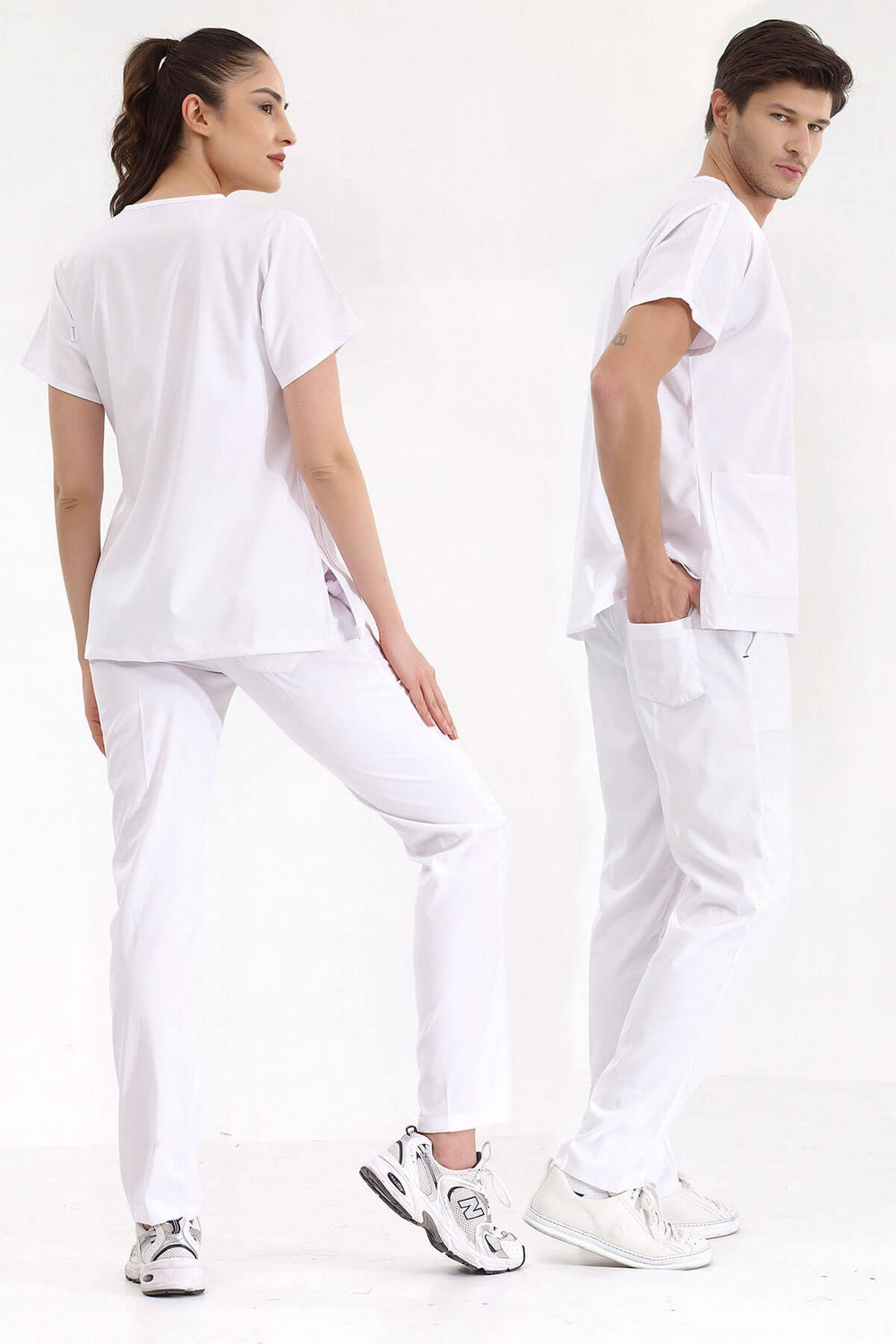Lux Lycra Greys Suit - White