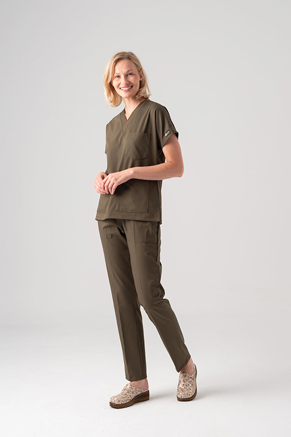 Dr. Greys Best Lycra Scrubs Set - Khaki