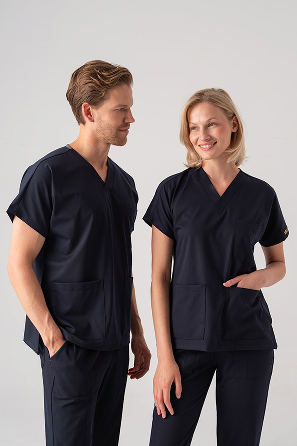Dr. Greys Best Lycra Scrubs Set - Navy Blue