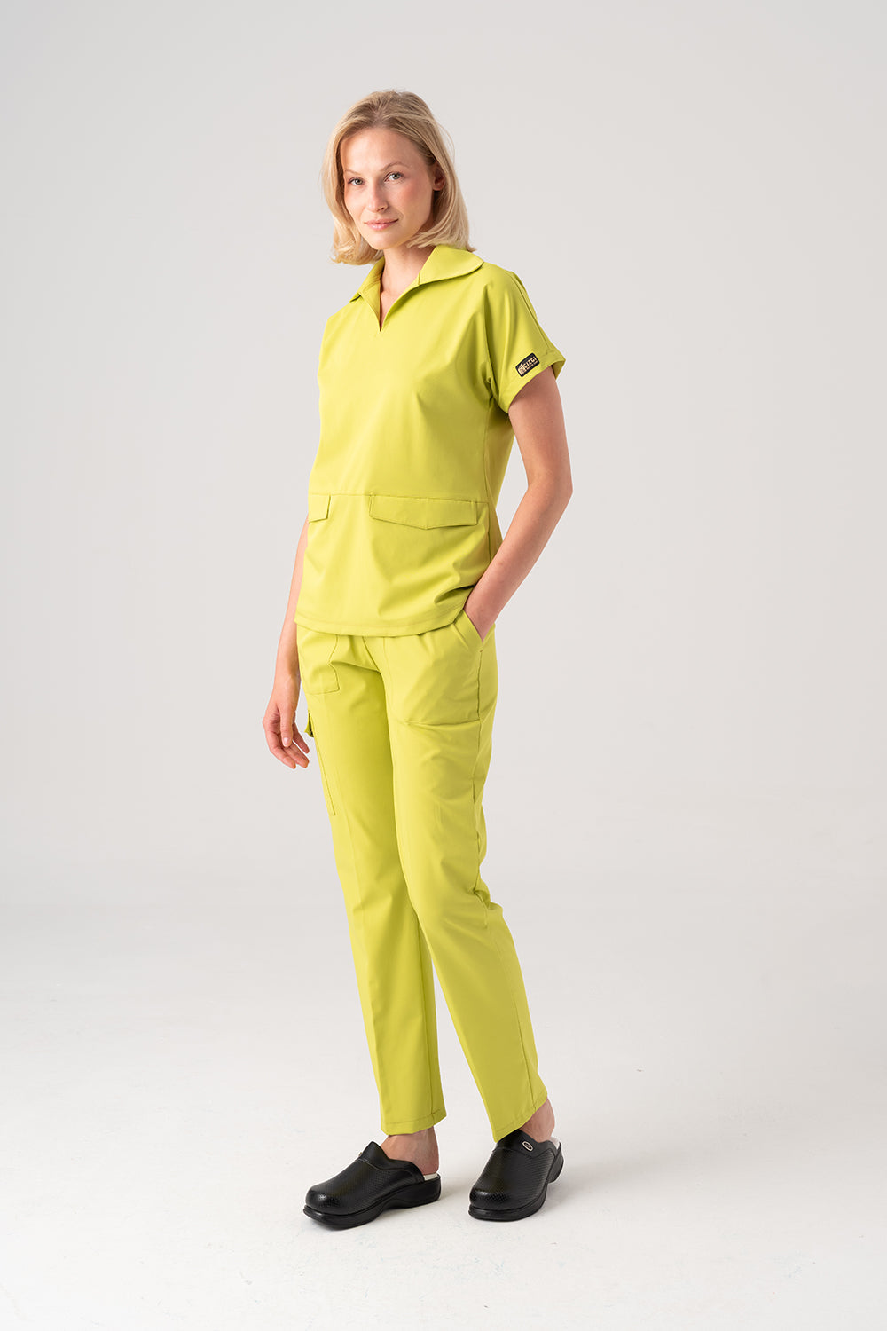 Dr. Greys Best Lycra Scrubs Set - Neon Green
