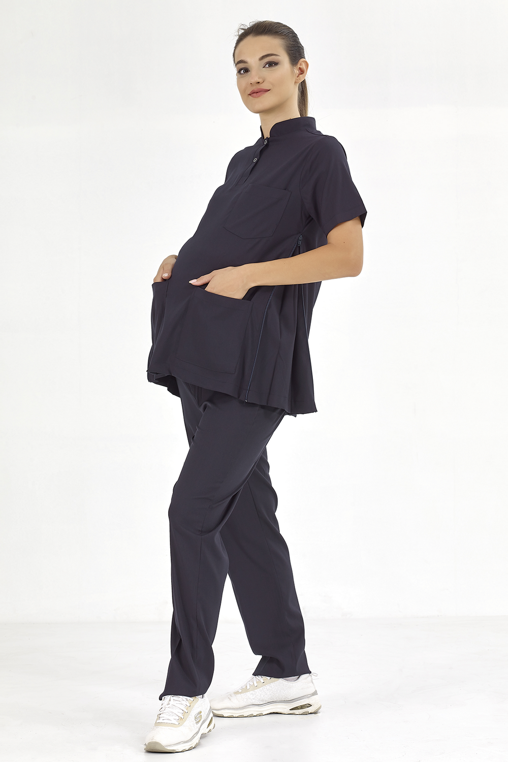 Pregnant Uniform (Lux Lycra) - Navy Blue