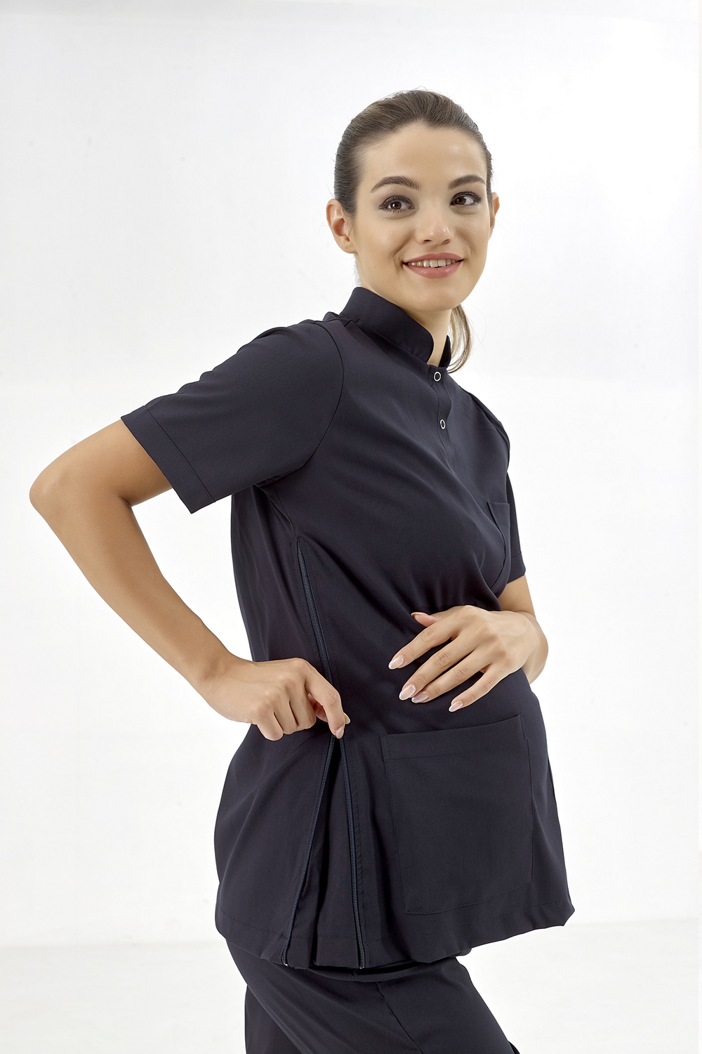 Pregnant Uniform (Lux Lycra) - Navy Blue