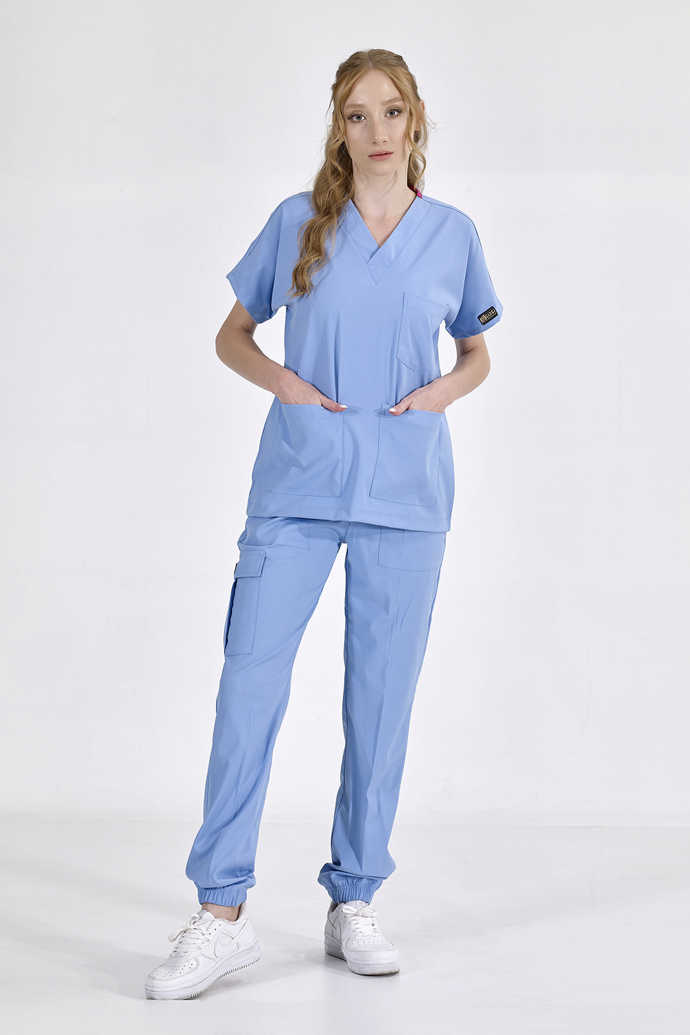 Jogger Lux Lycra Greys Suit - Light Blue