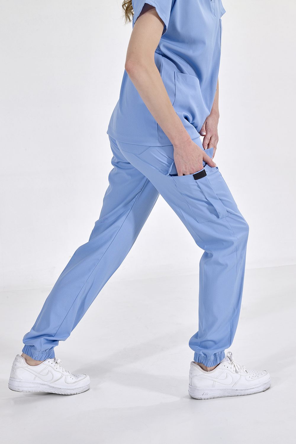 Jogger Lux Lycra Greys Suit - Light Blue