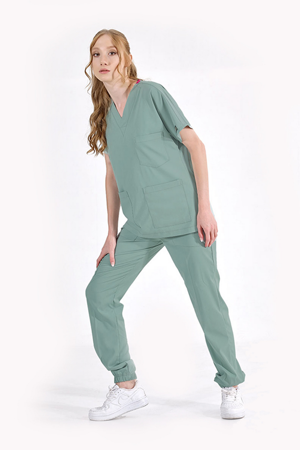 Jogger Lux Lycra Greys Suit - Mint Green