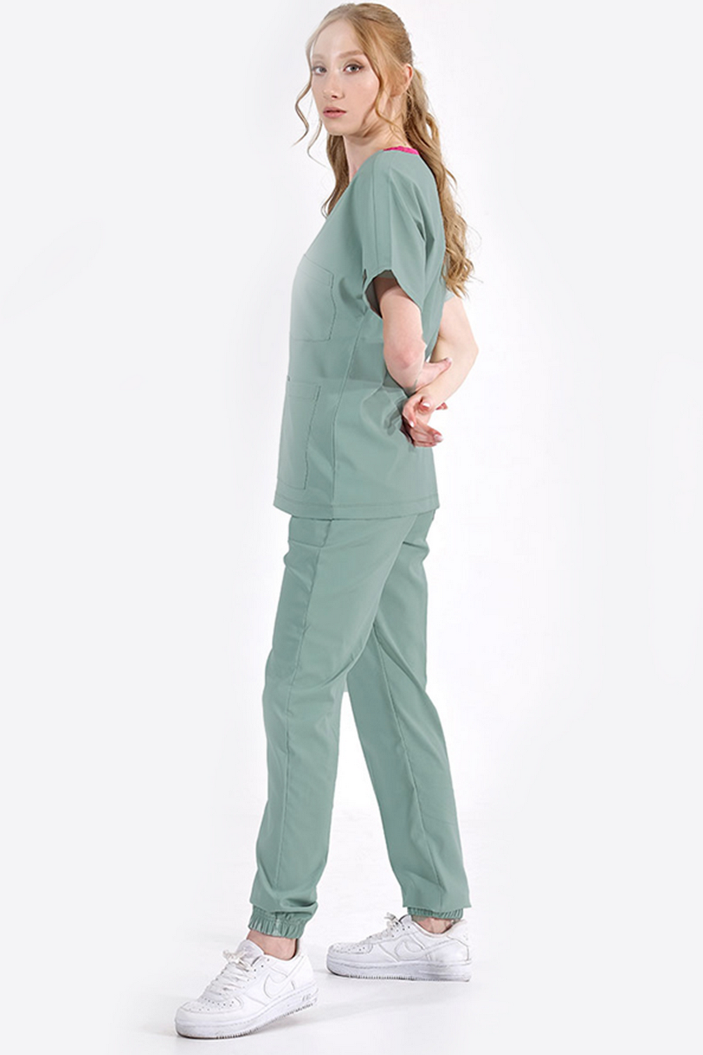 Jogger Lux Lycra Greys Suit - Mint Green