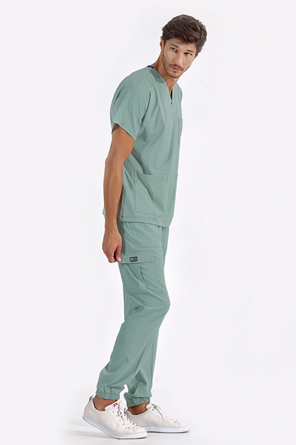 Jogger Lux Lycra Greys Suit - Mint Green