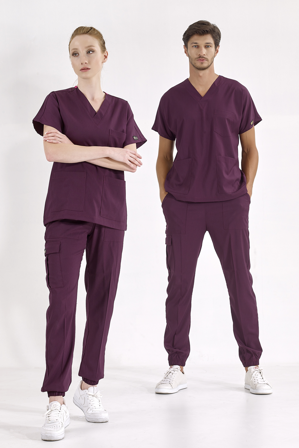 Jogger Lux Lycra Greys Suit - Plum