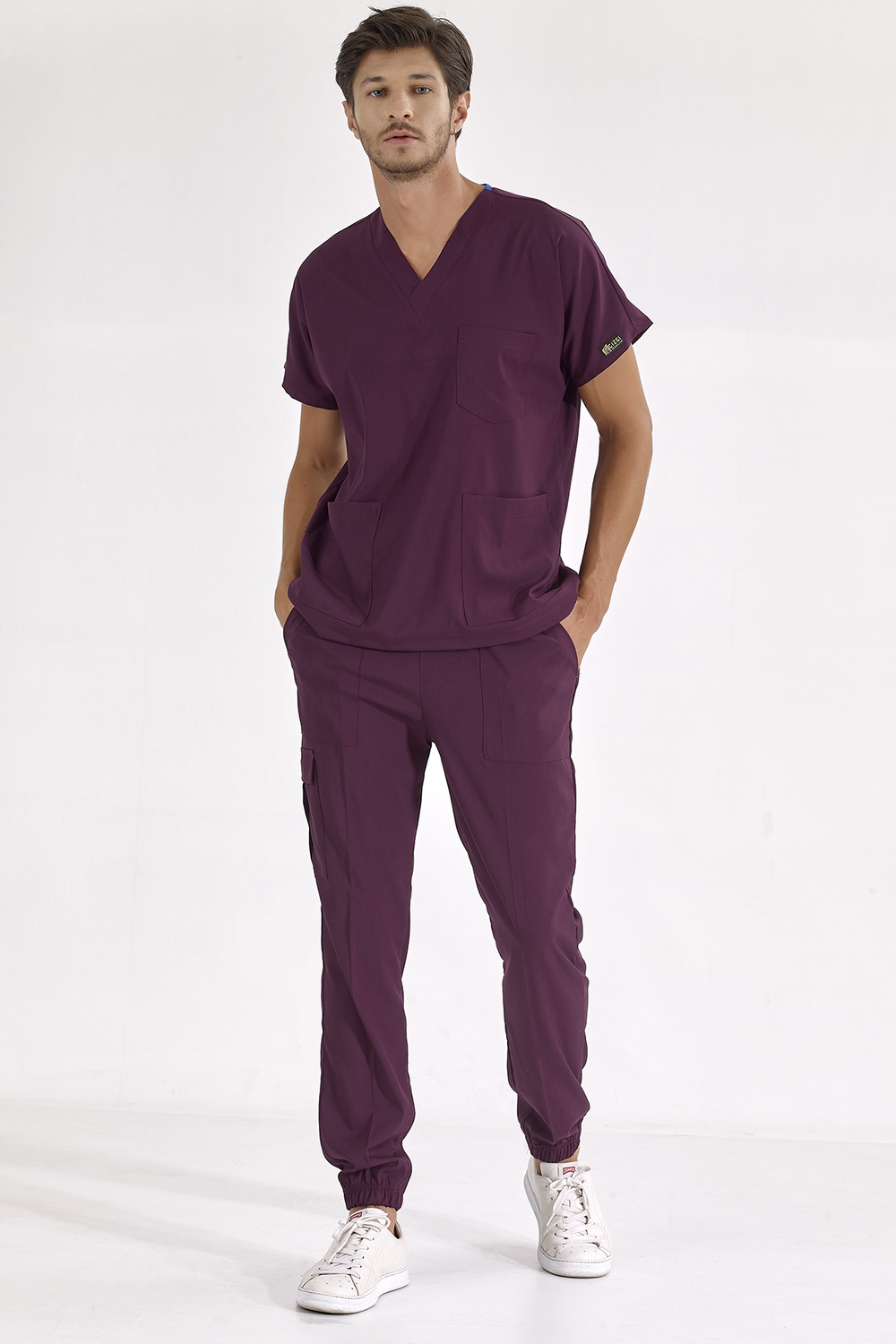 Jogger Lux Lycra Greys Suit - Plum