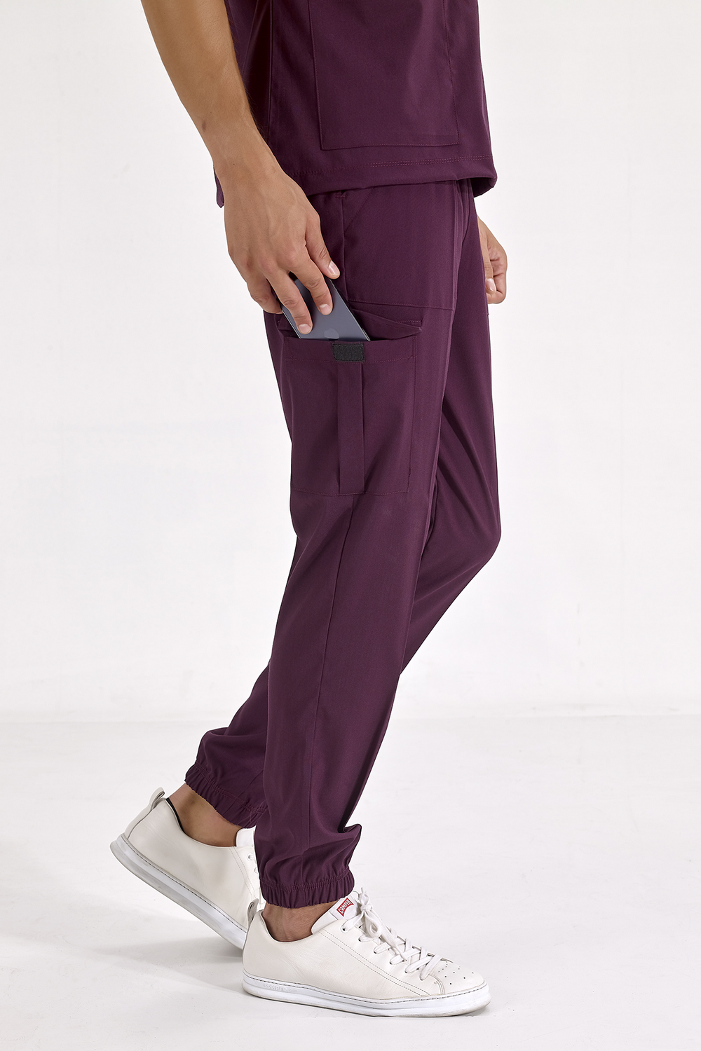 Jogger Lux Lycra Greys Suit - Plum