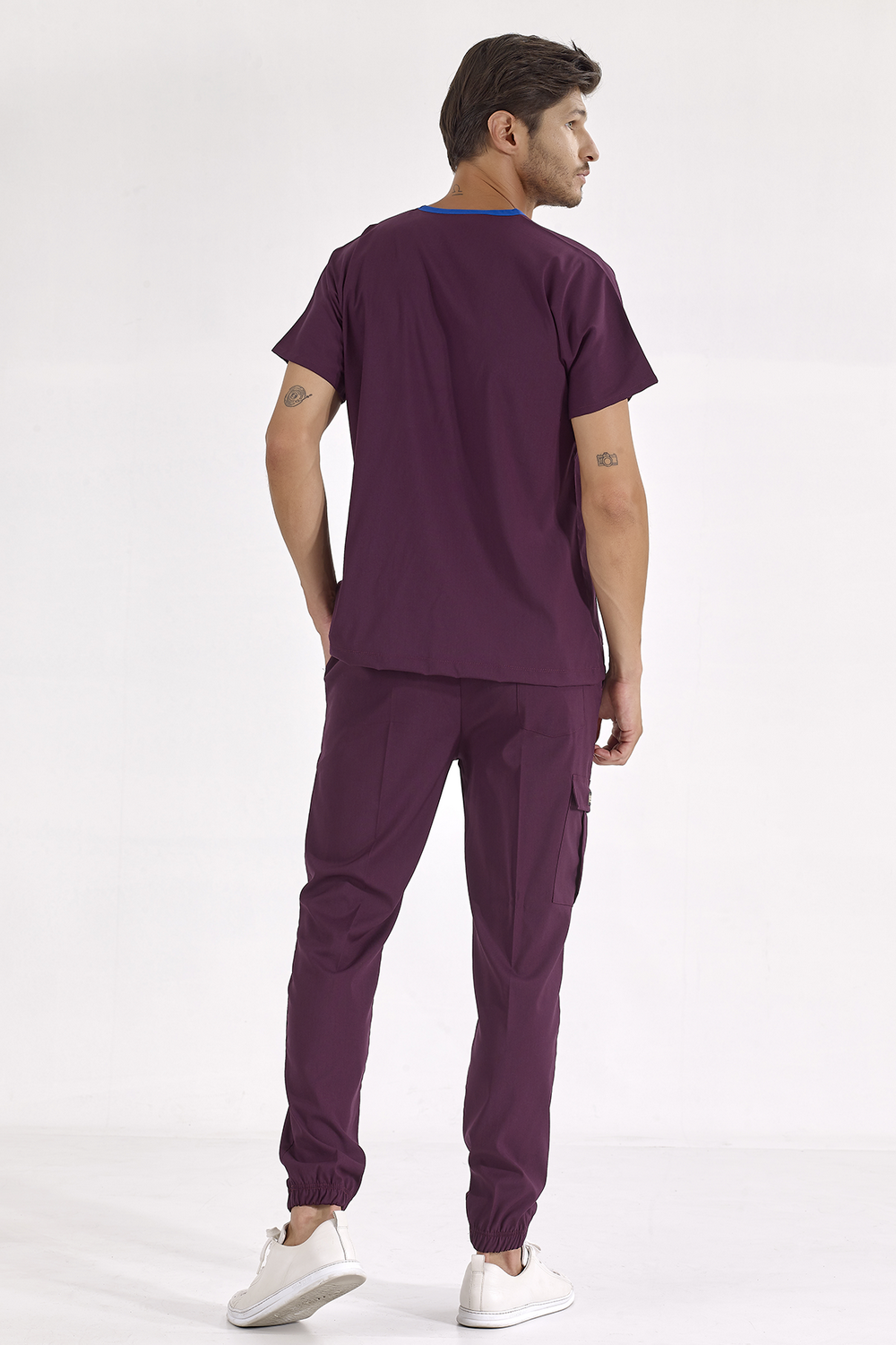Jogger Lux Lycra Greys Suit - Plum