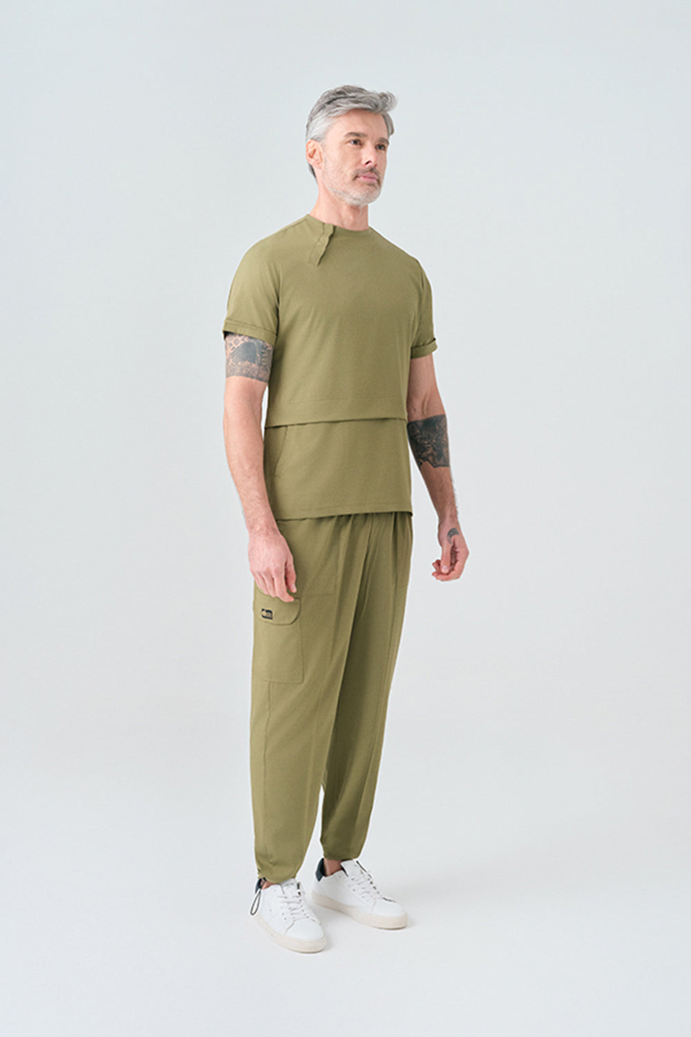 Zero Best Likra Suit - Khaki