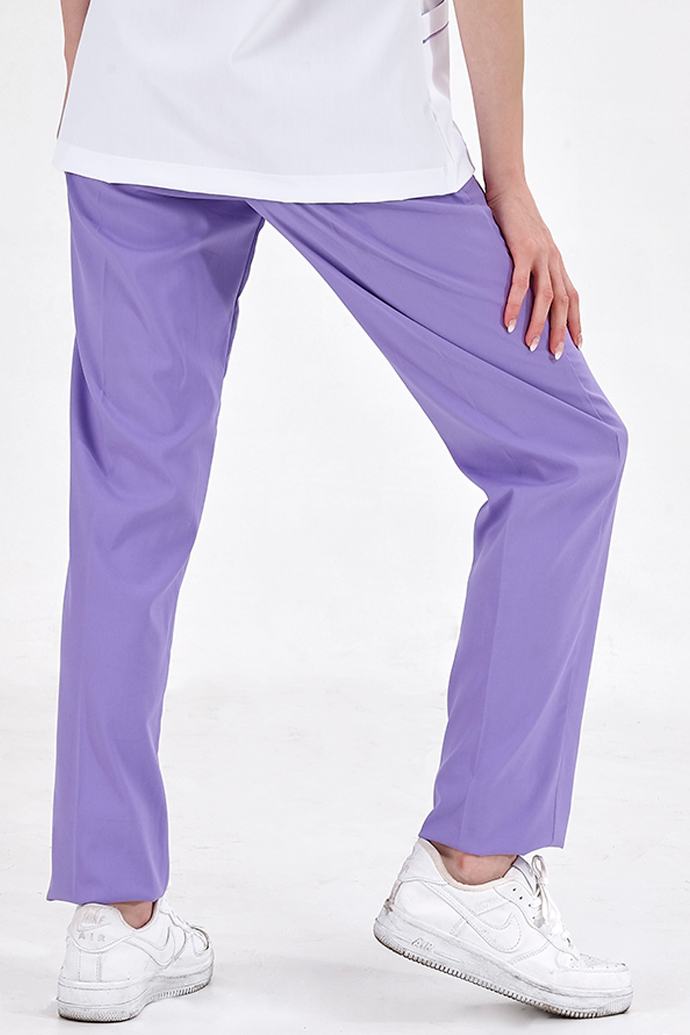 Lux Lycra Single Bottom Trousers - Lilac