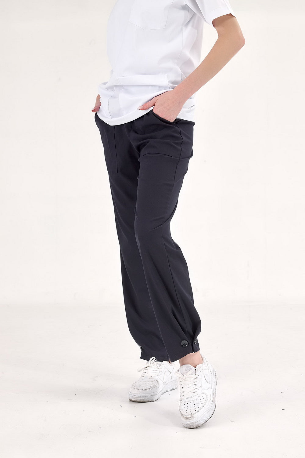 Retro Lux Lycra Pants - Navy Blue