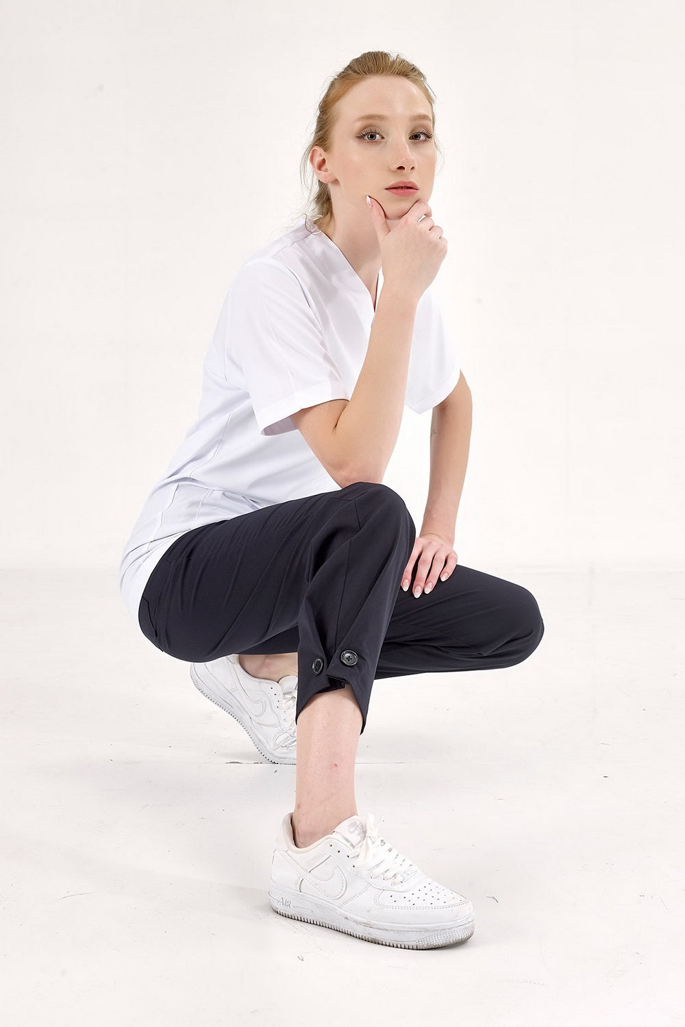 Retro Lux Lycra Pants - Navy Blue