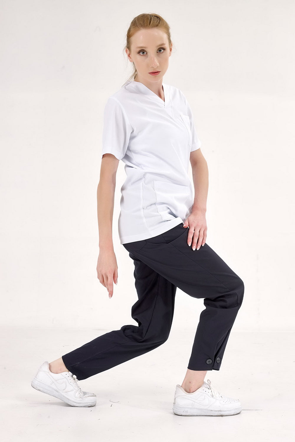 Retro Lux Lycra Pants - Navy Blue