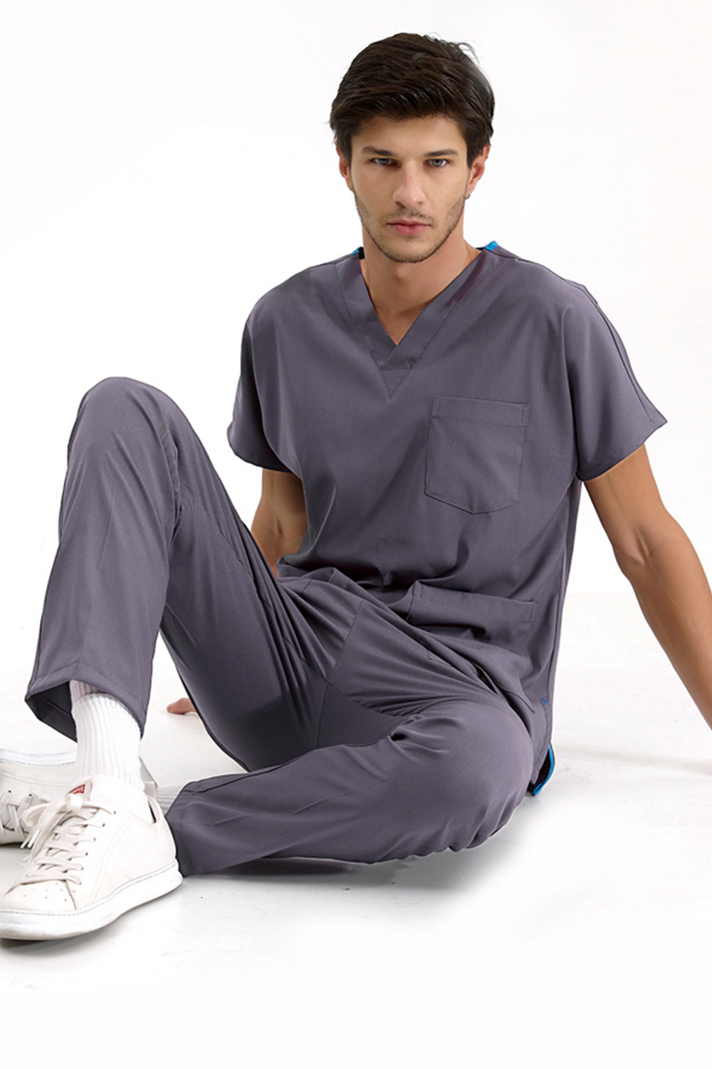 Lux Lycra Greys Suit - Lead Gray