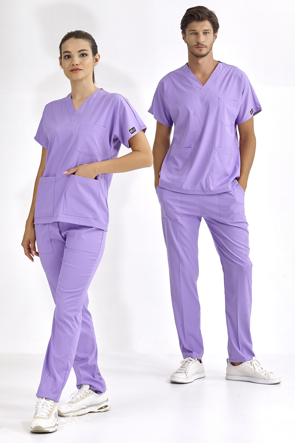 Lux Lycra Greys Suit - Lilac
