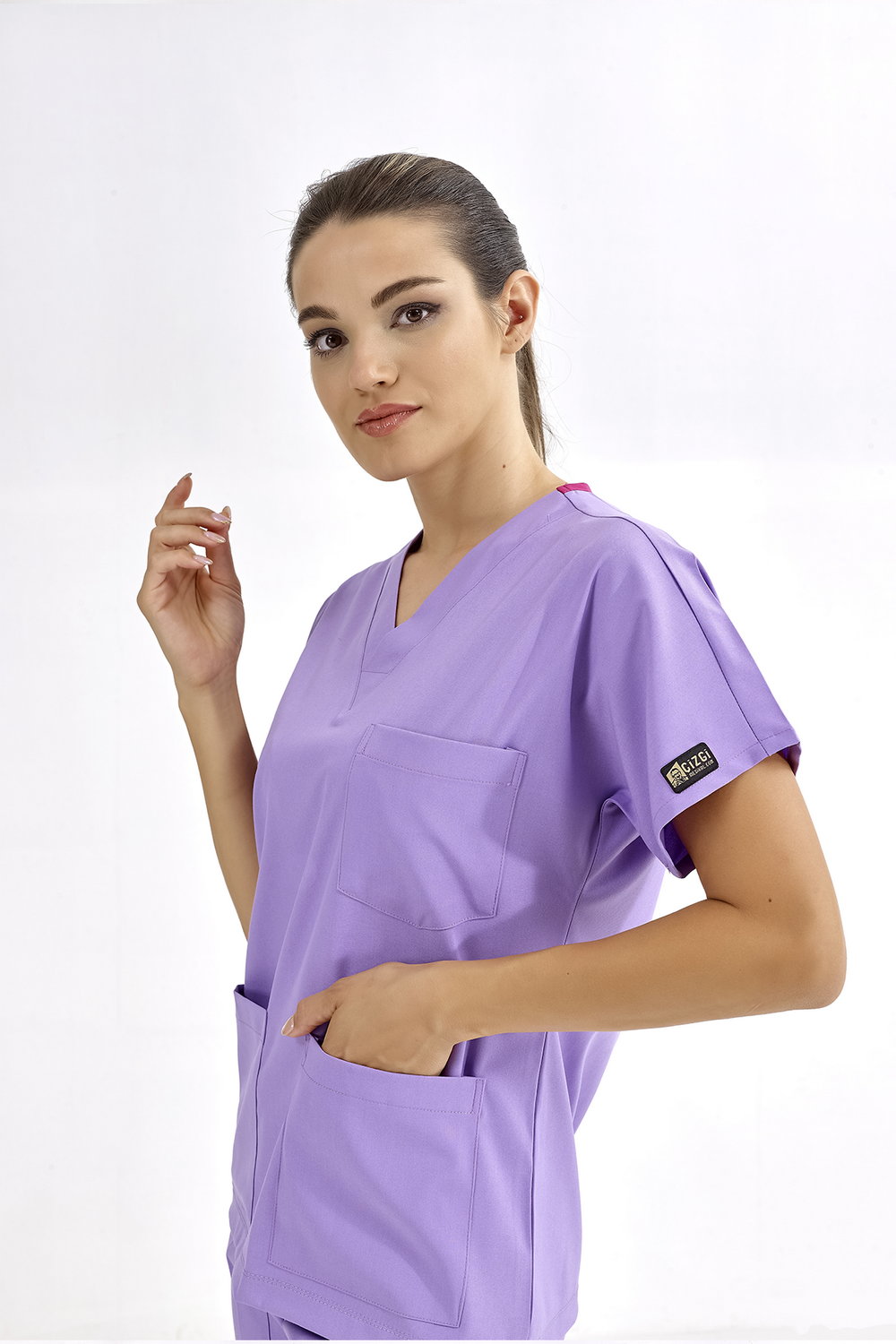 Lux Lycra Greys Suit - Lilac