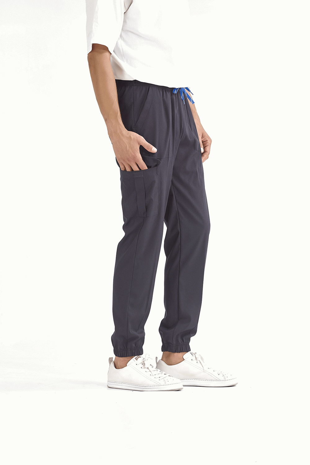 Jogger Lux Lycra Trousers - Navy Blue