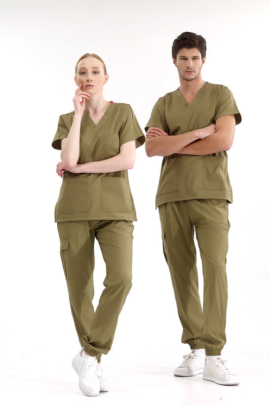 Jogger Lux Lycra Greys Suit - Khaki