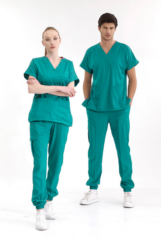 Jogger Lux Lycra Greys Suit - Surgery Green