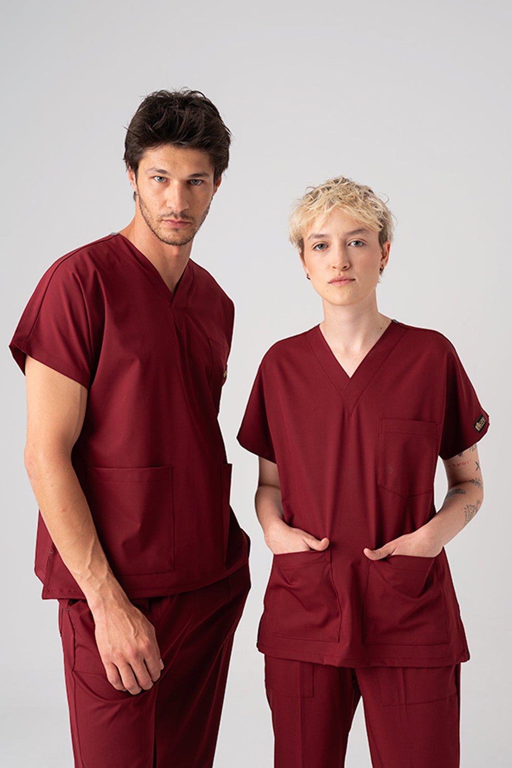 Dr. Greys Best Lycra Scrubs Set - Burgundy
