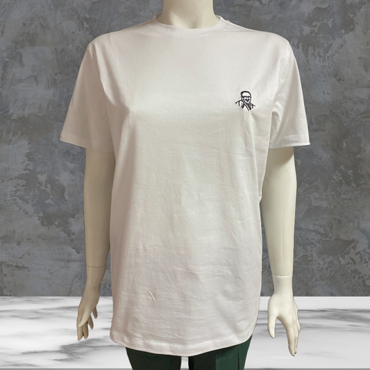 White Çizgi Combed Cotton T-Shirt